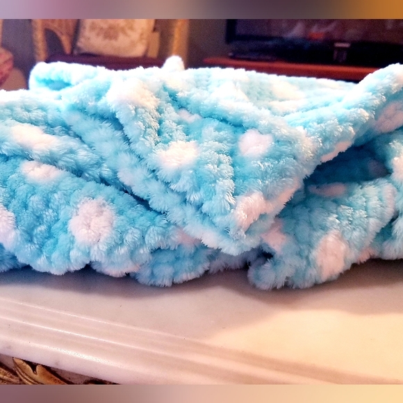 Plush Polka Dot Plush Robe Size Large Noire Jasmine Rose - Picture 10 of 13